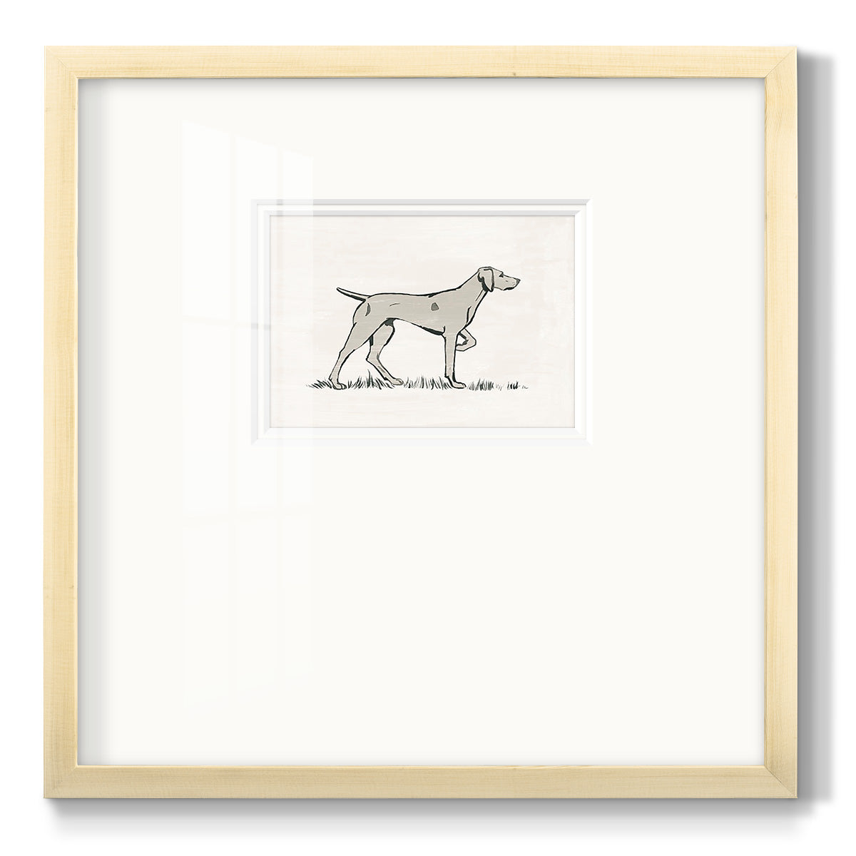 Neutral Pointer I Premium Framed Print Double Matboard