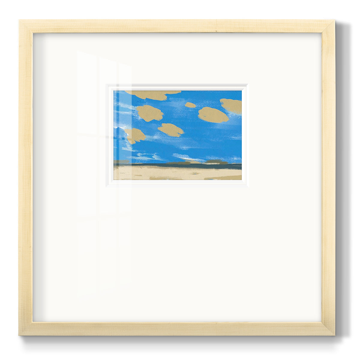Textured Beachscape I - Double Matboard Framed Print