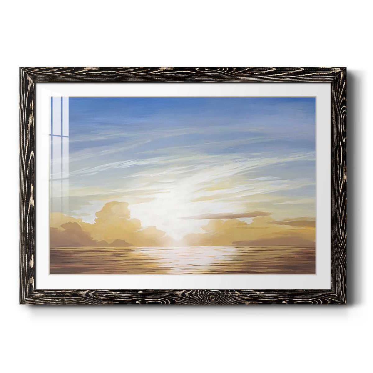 Luminous Waters III - Barnwood Framed Art Print