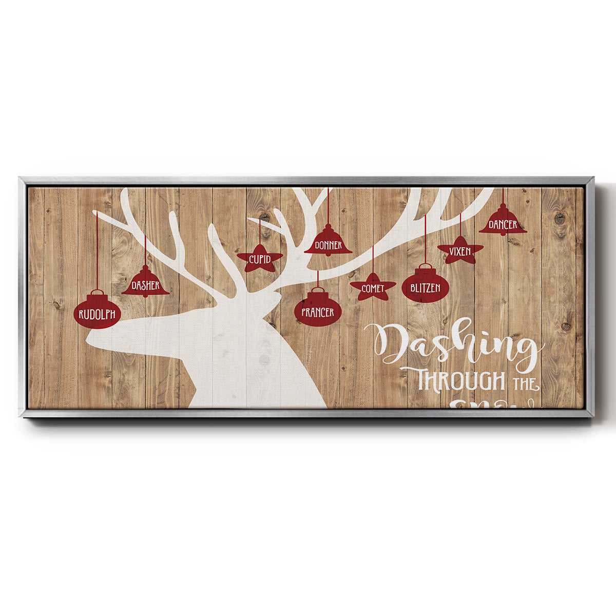 Dashing Through The Snow - Floater Framed Canvas Print
