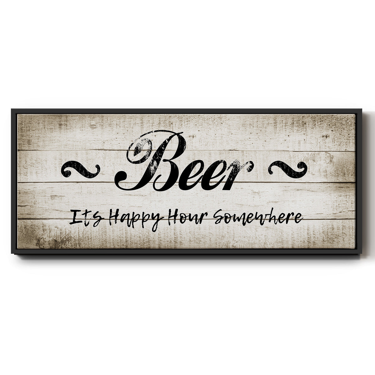 Beer Happy Hour - Floater Framed Canvas Print