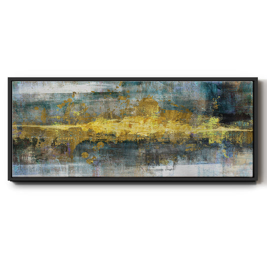 Frequency - Floater Framed Canvas Print