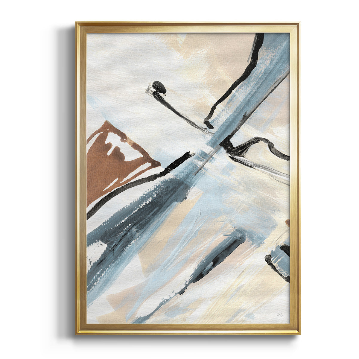 Dancing Wind Revisit I - Modern Framed Canvas Print