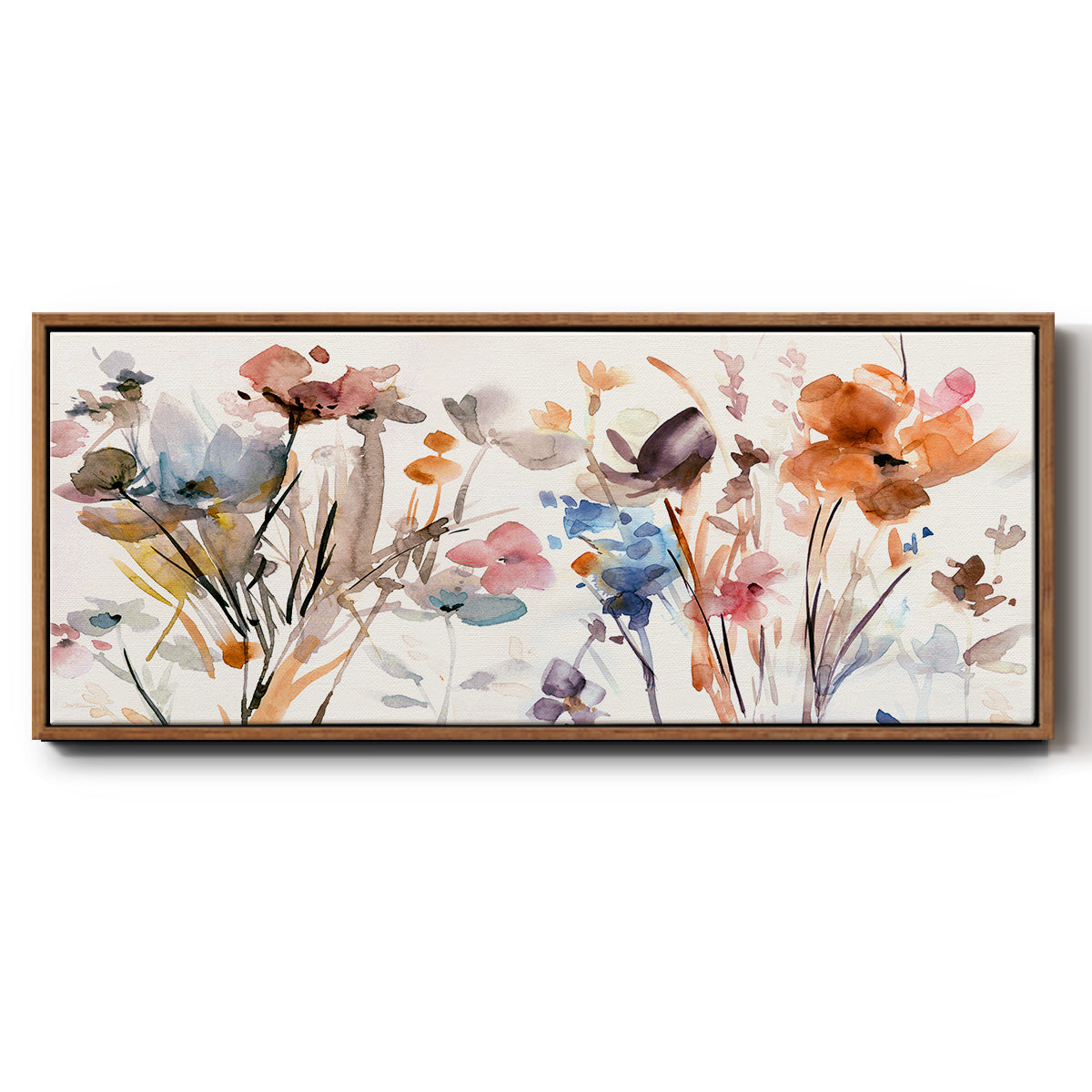 Pop Garden - Floater Framed Canvas Print