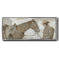 Work Friends I - Floater Framed Canvas Print