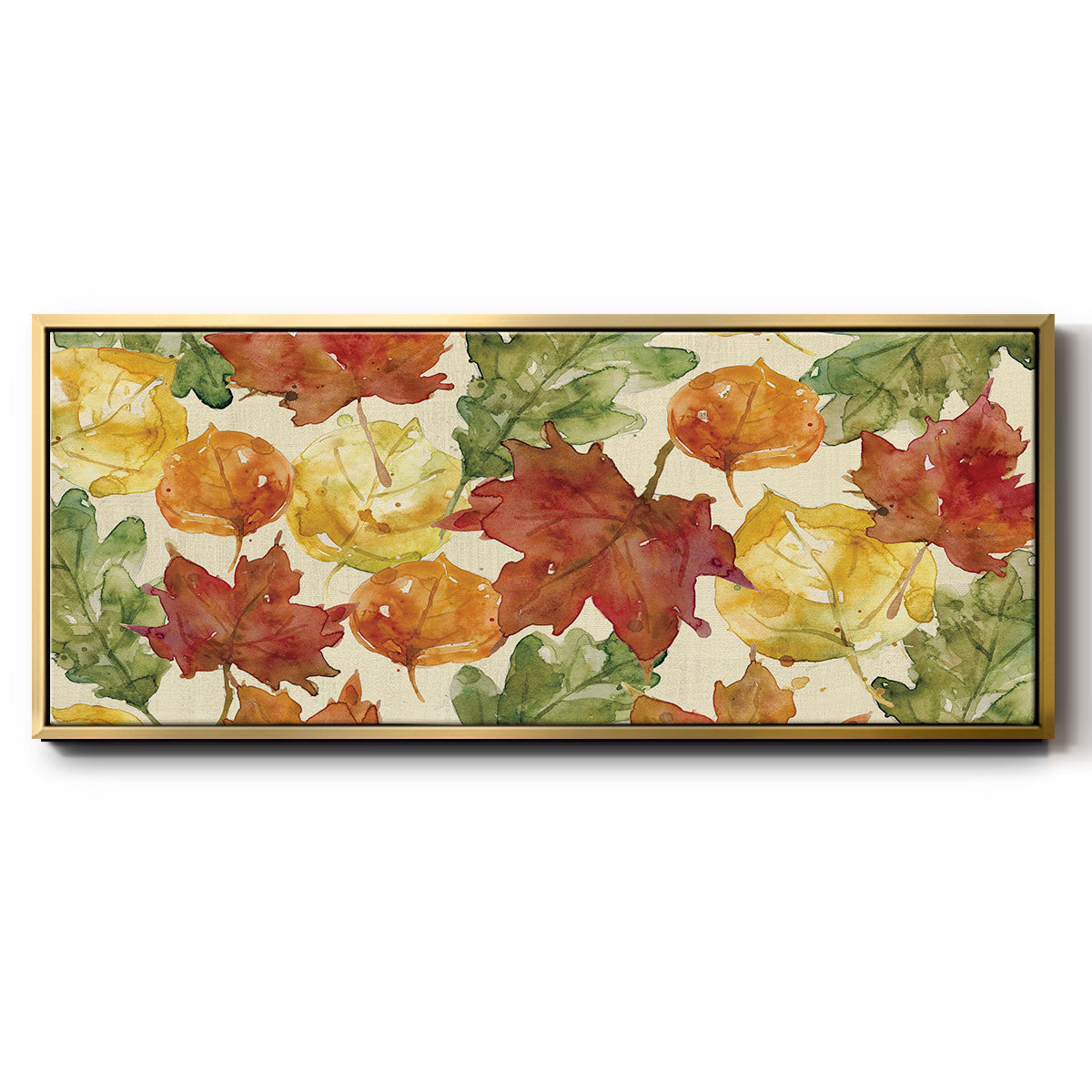 Autumn Leaves - Floater Framed Canvas Print