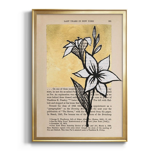 Floral Diary I - Modern Framed Canvas Print