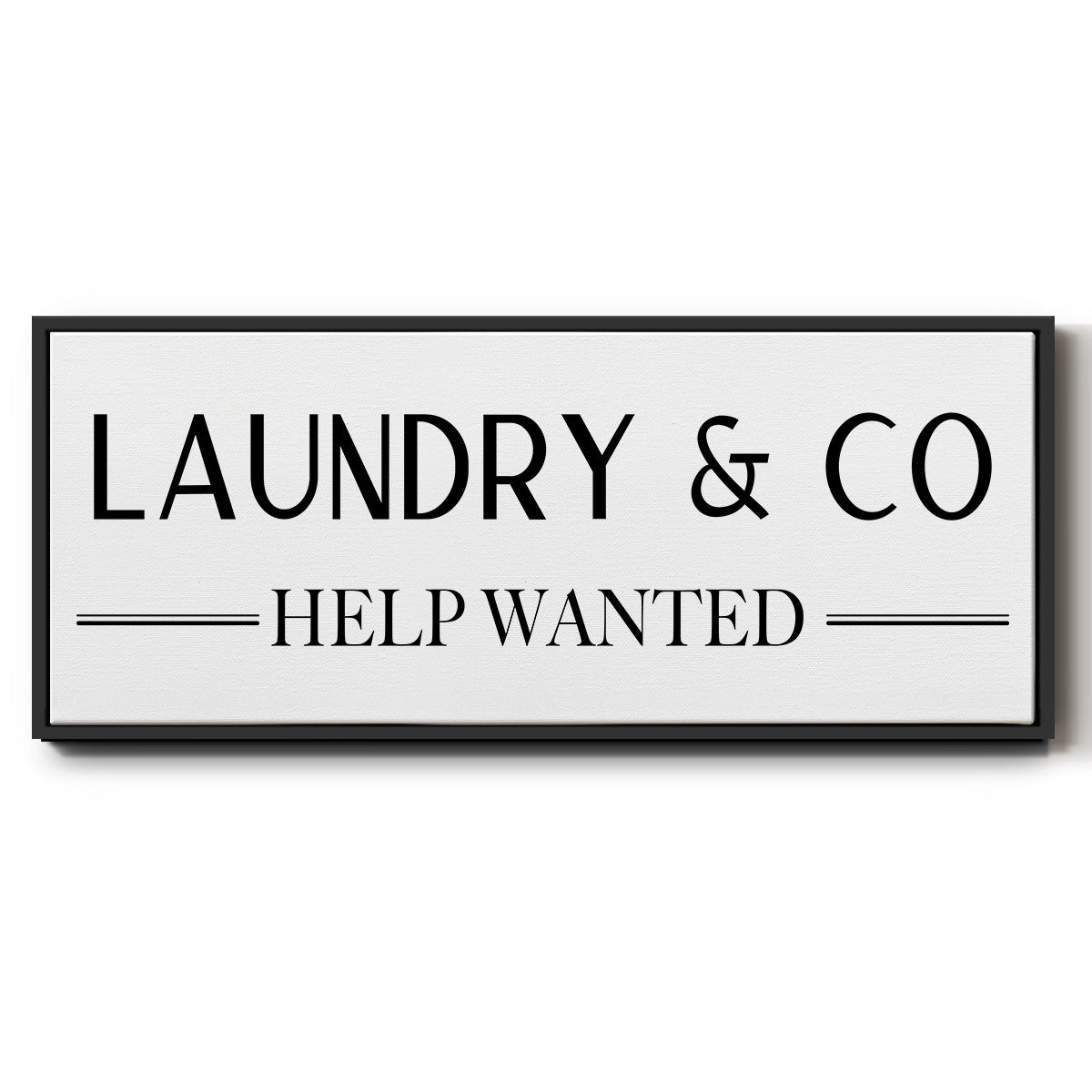 Help Wanted - Floater Framed Canvas Print