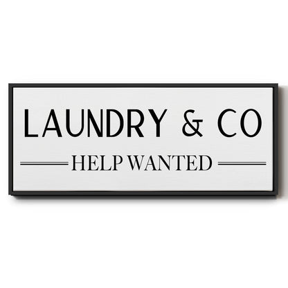 Help Wanted - Floater Framed Canvas Print