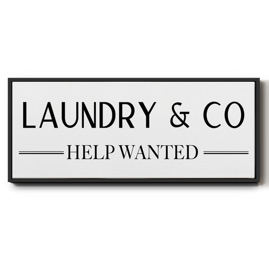Help Wanted - Floater Framed Canvas Print