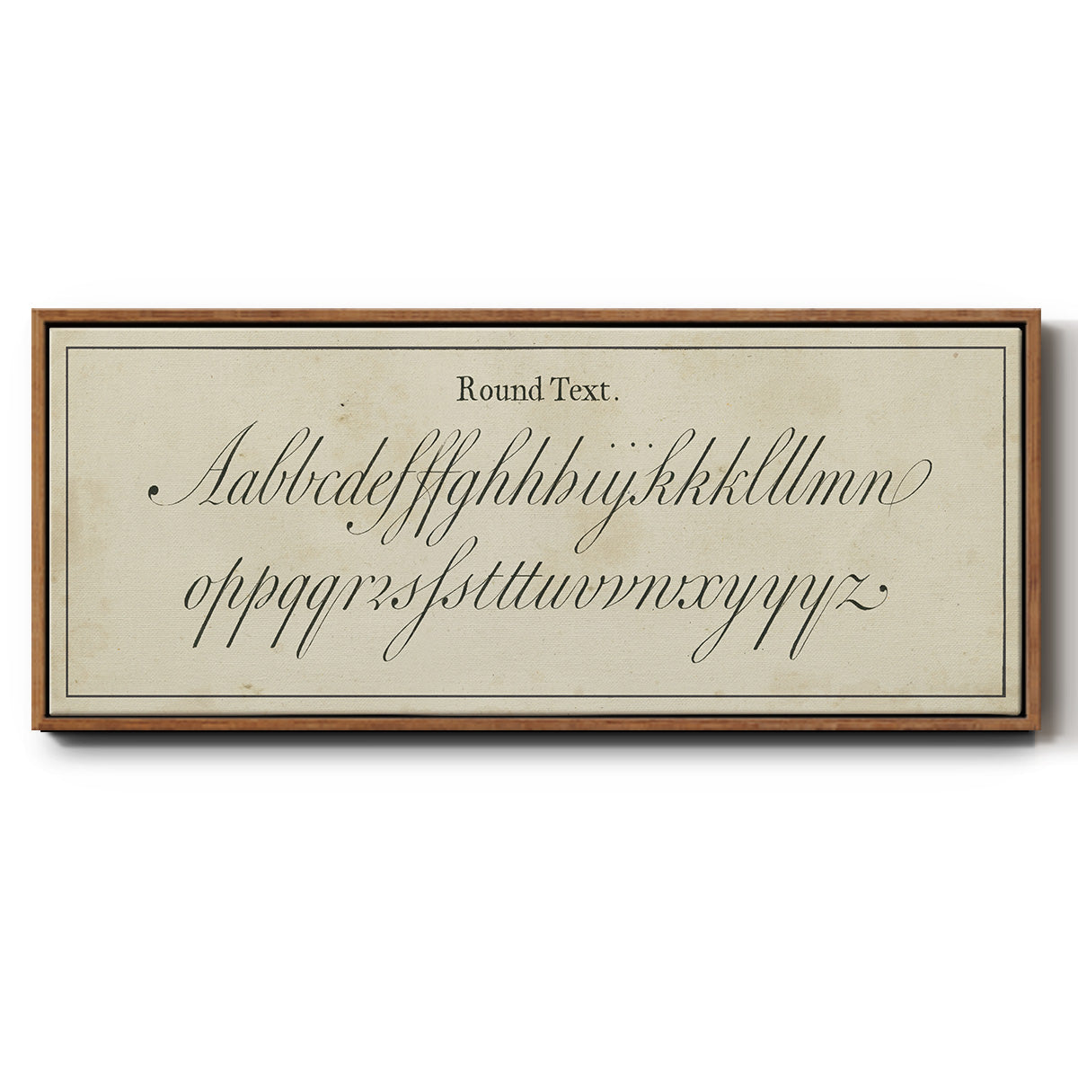 Manuscript Sampler II - Floater Framed Canvas Print