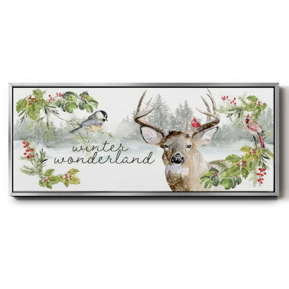 Reindeer Woods - Floater Framed Canvas Print