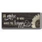 Makes You Happy - Floater Framed Canvas Print