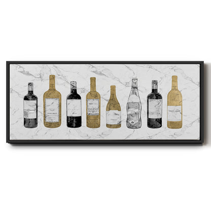 Glam Wine Bar - Floater Framed Canvas Print