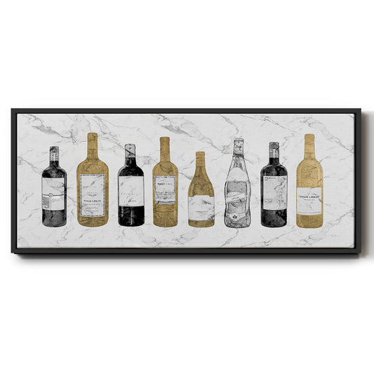 Glam Wine Bar - Floater Framed Canvas Print