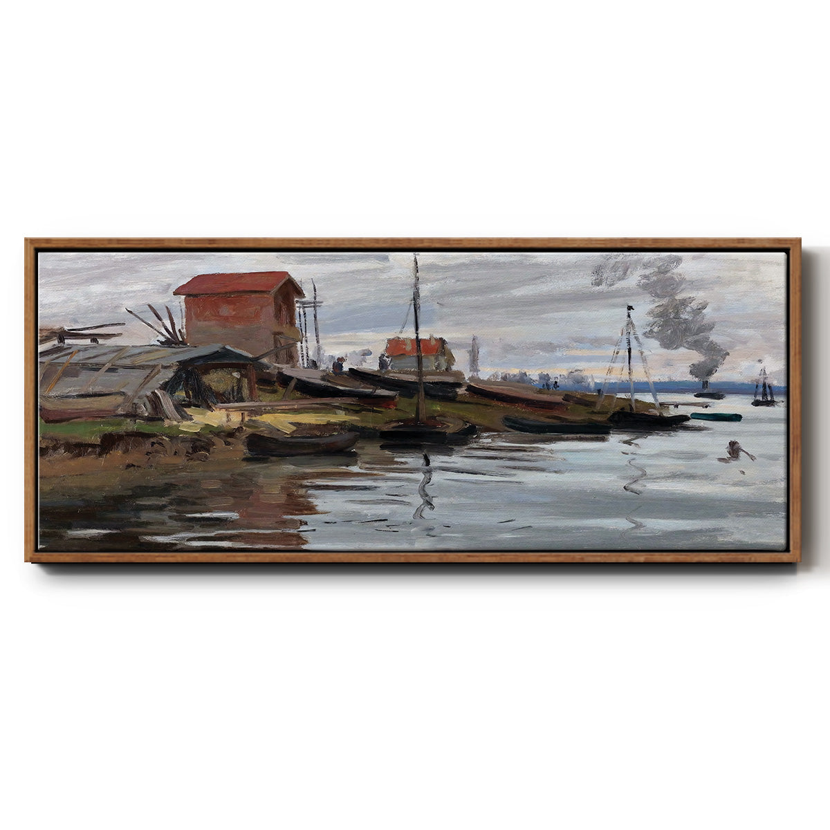 The Seine at Petit - Floater Framed Canvas Print