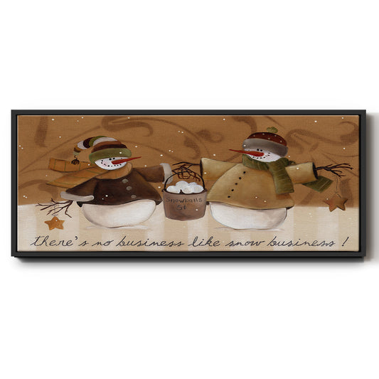 Snowballs - Floater Framed Canvas Print
