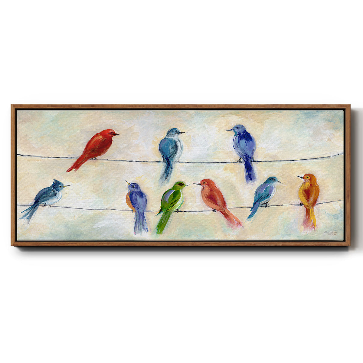 Chatter - Floater Framed Canvas Print