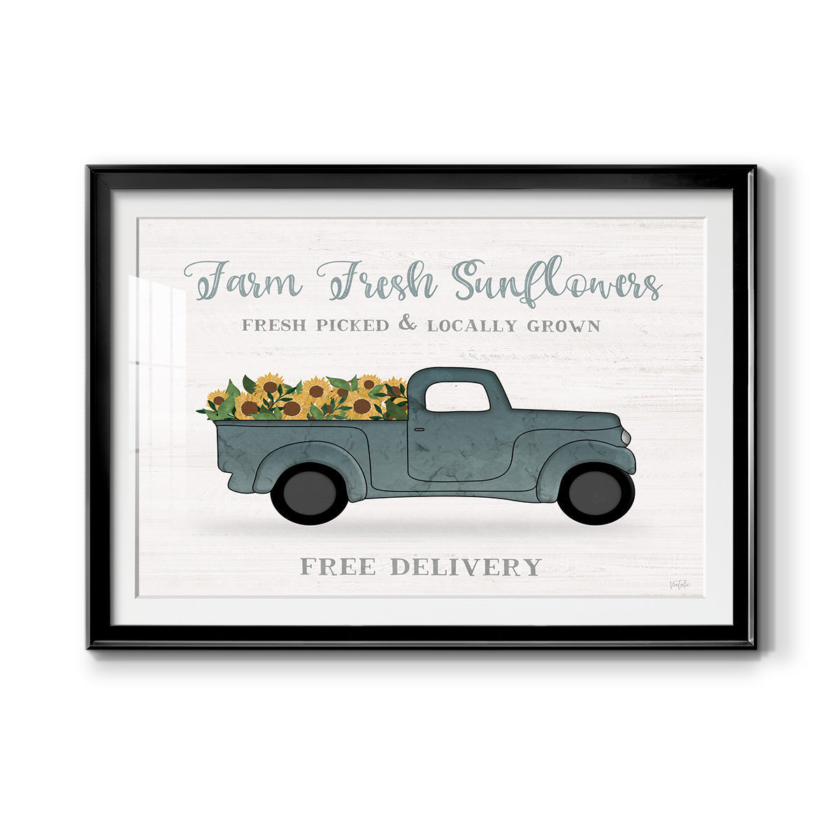 Farmers Market Truck - Modern Framed Art Print