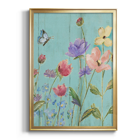 Wildflower Flutter III - Modern Framed Canvas Print