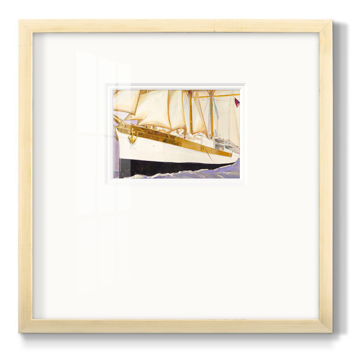 Godlen Sail V Premium Framed Print Double Matboard