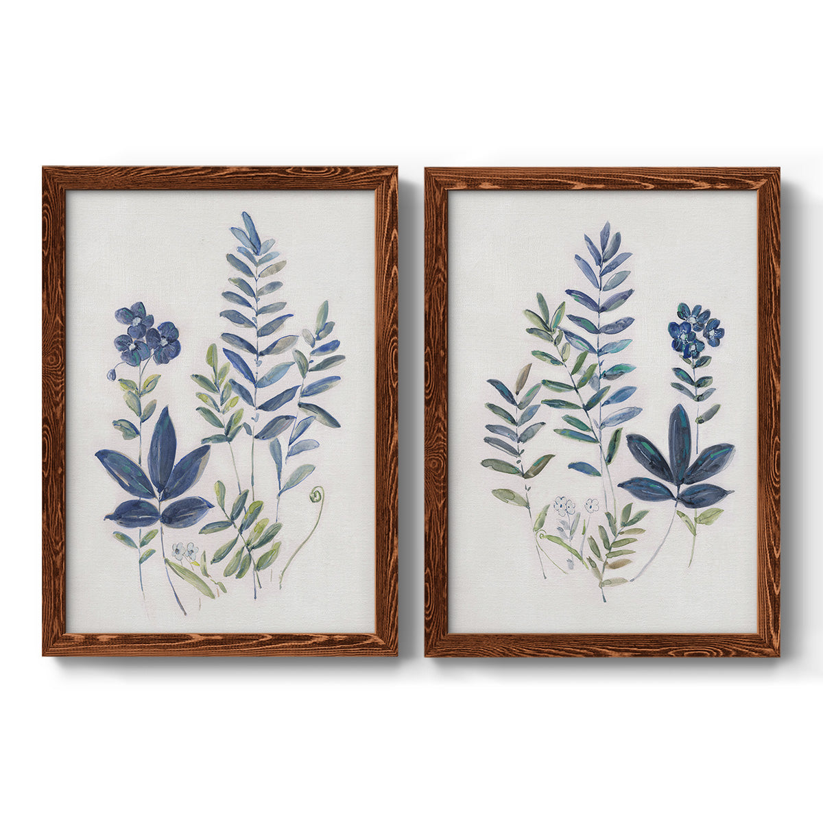 Fern Study I   - Premium Framed Canvas 2 Piece Set - Ready to Hang