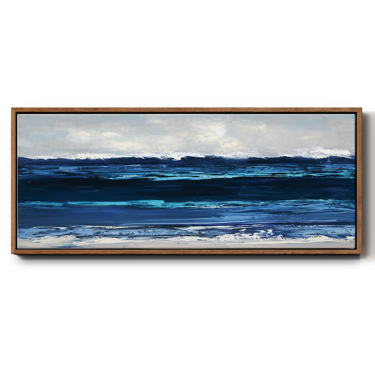 Beach Summer Surf - Floater Framed Canvas Print