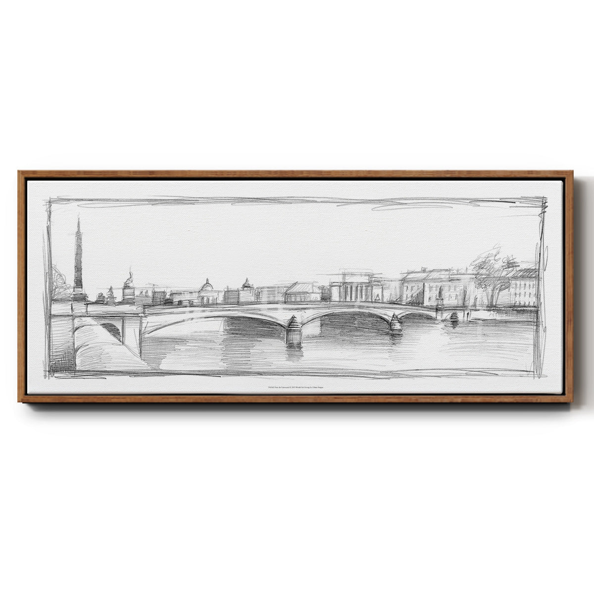 Pont du Carroussel - Floater Framed Canvas Print