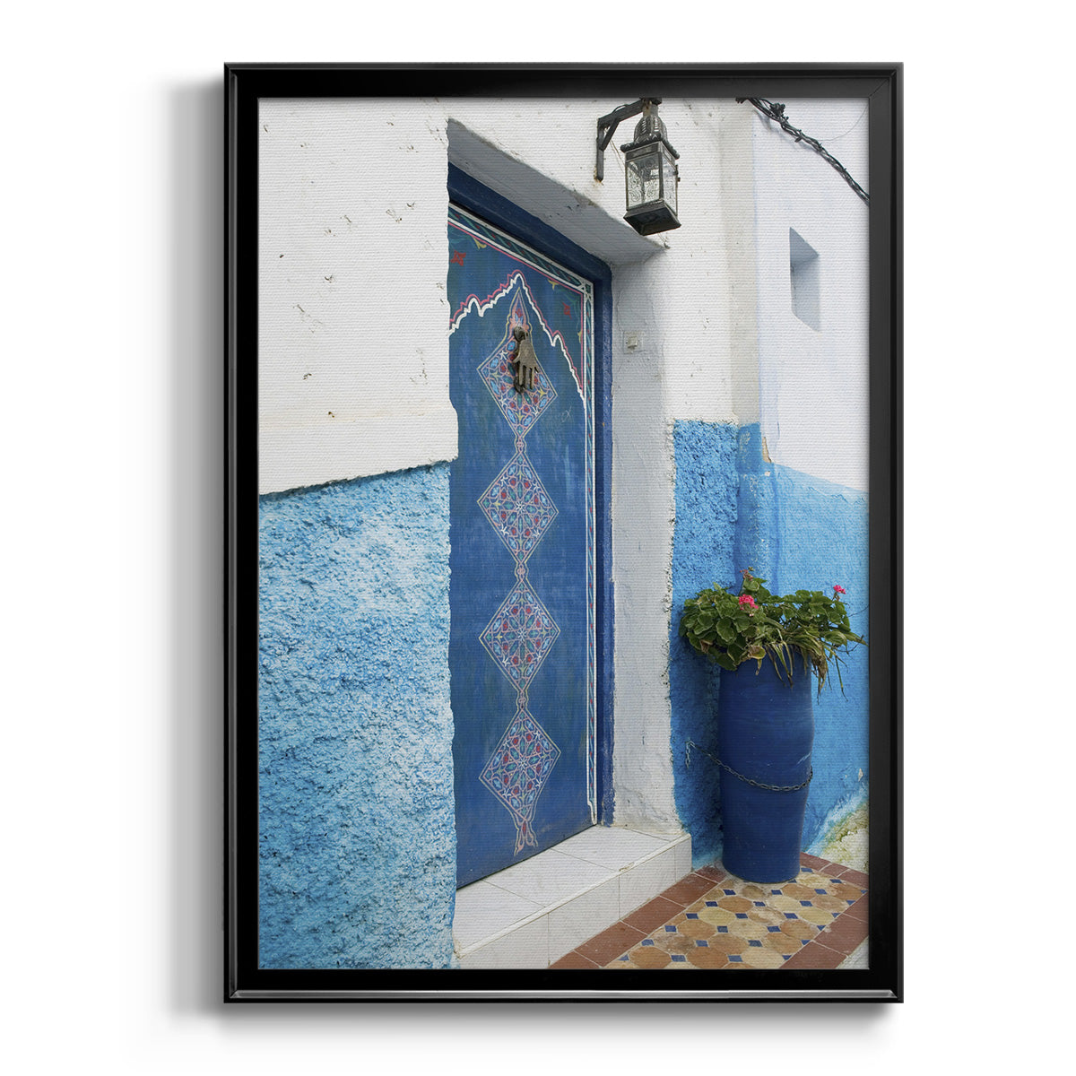 Morocco Door - Modern Framed Canvas Print