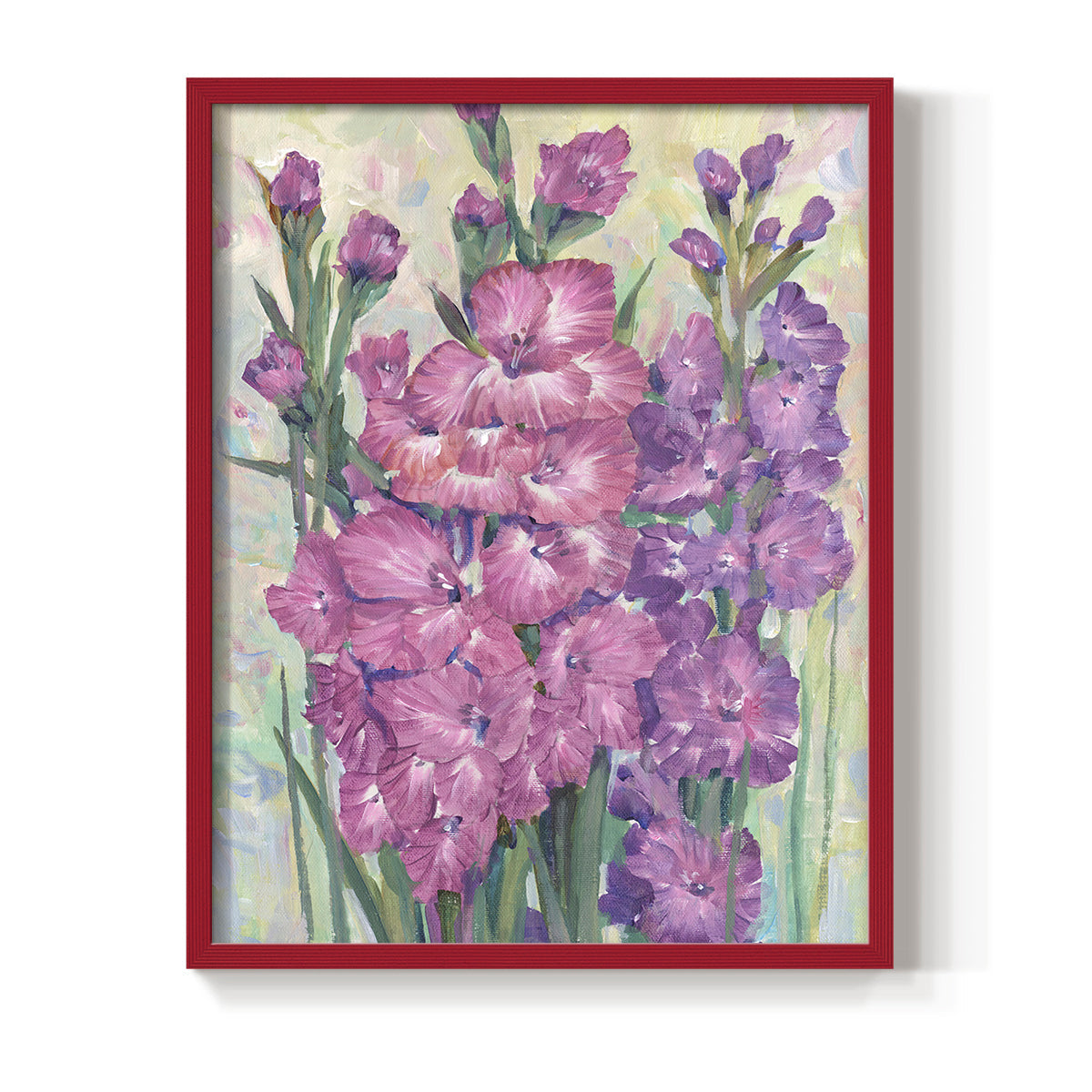 Gladiolas Blooming I - Restickable Framed Art Print