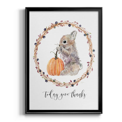 Harvest Home Bunny - Modern Framed Canvas Print