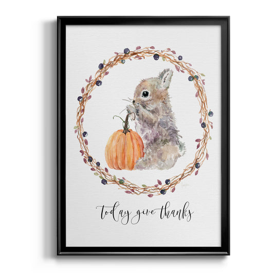 Harvest Home Bunny - Modern Framed Canvas Print