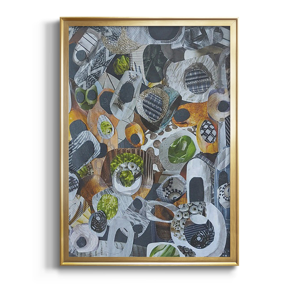 Big Sur Stones and Kelp - Modern Framed Canvas Print