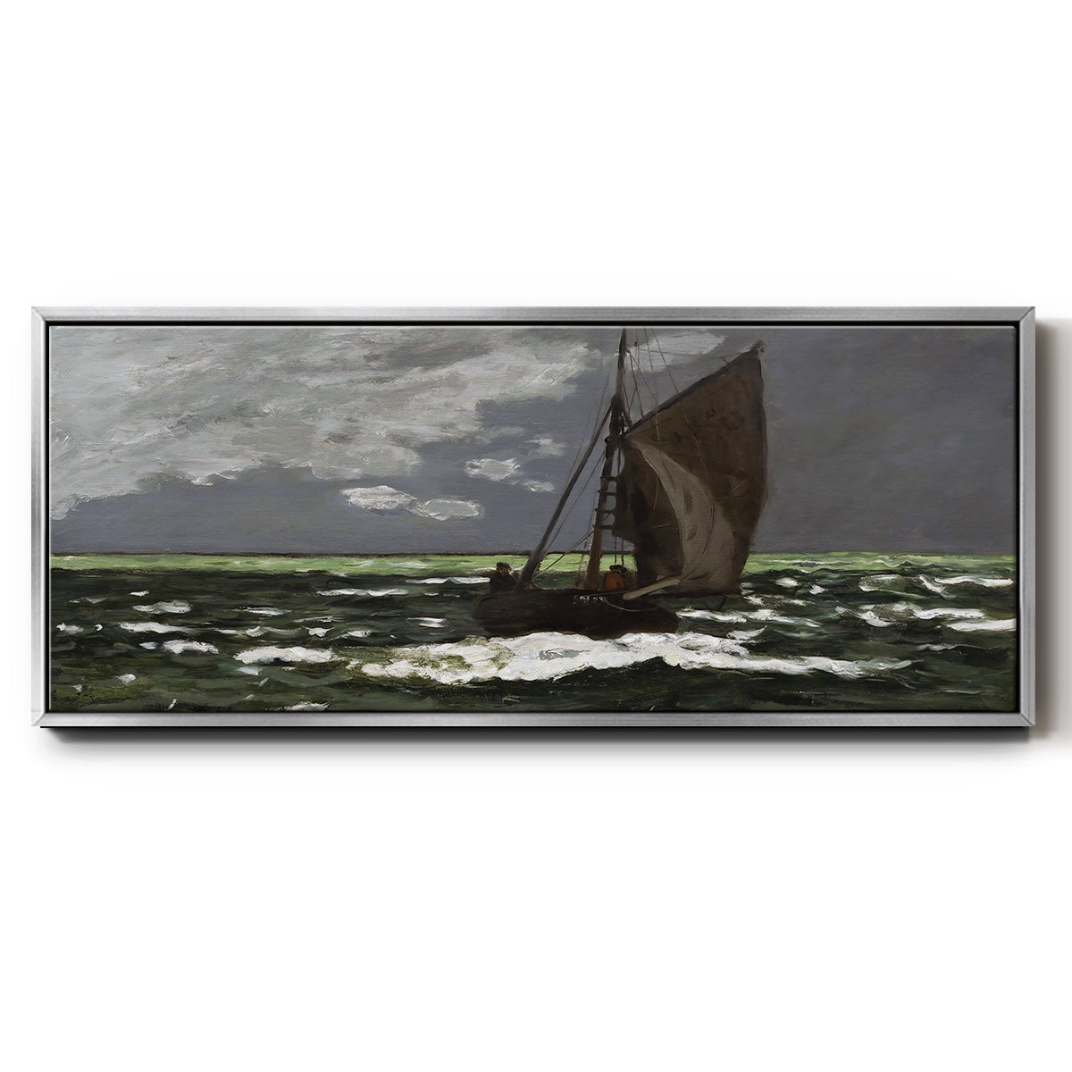 Stormy Seascape, 1867 - Floater Framed Canvas Print