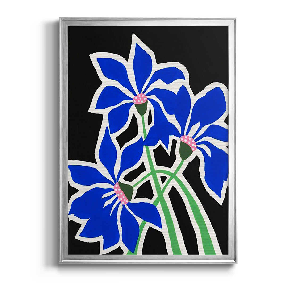 Pop Flowers IV - Modern Framed Canvas Print