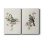 Spring Song Blue Bird Premium Gallery Wrapped Canvas - Ready to Hang - Set of 2 - 8 x 12 Each