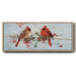 Cardinals in Winter - Floater Framed Canvas Print