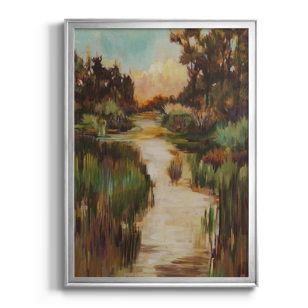 Well Worn Path - Modern Framed Canvas Print