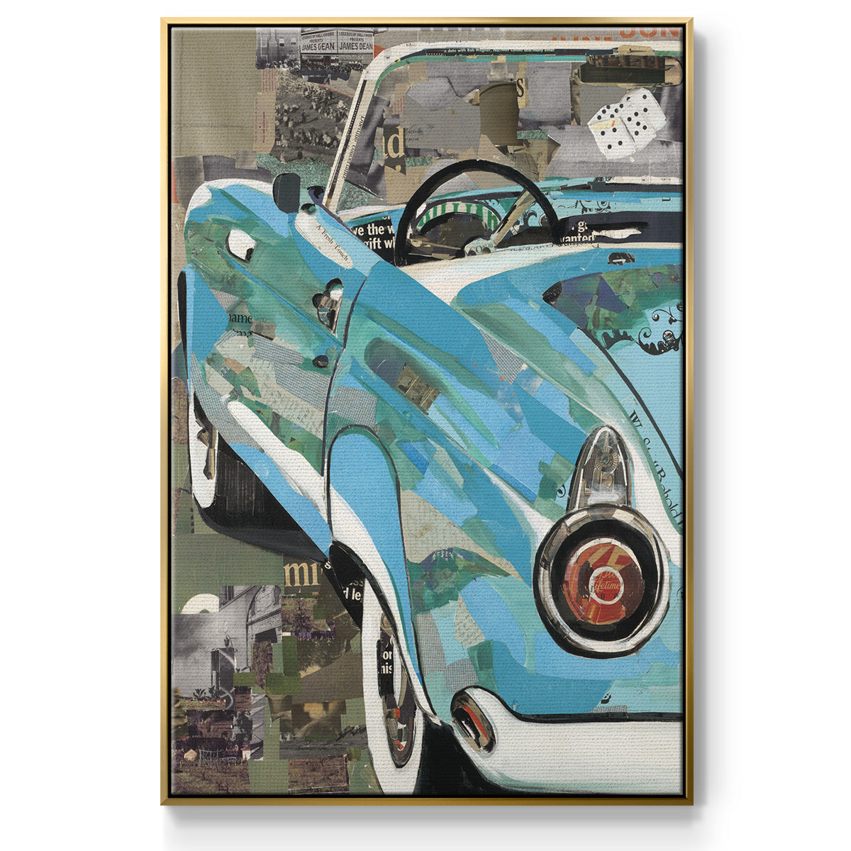 Thunderbird Framed Premium Gallery Wrapped Canvas - Ready to Hang