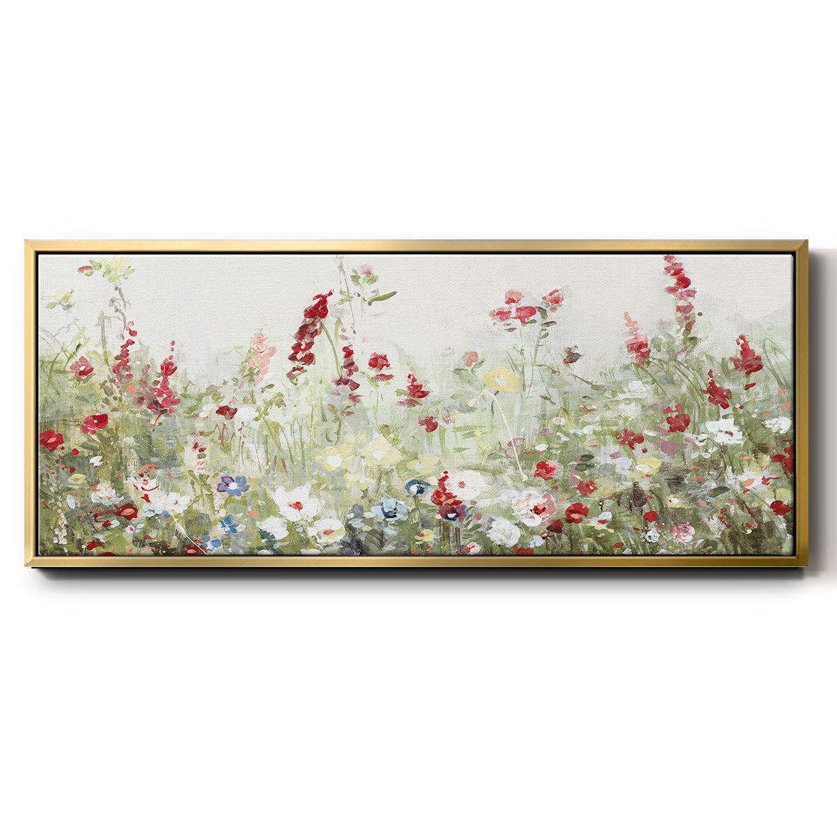 Sweet Spring Meadow - Floater Framed Canvas Print