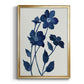 Indigo Bloom II - Modern Framed Canvas Print