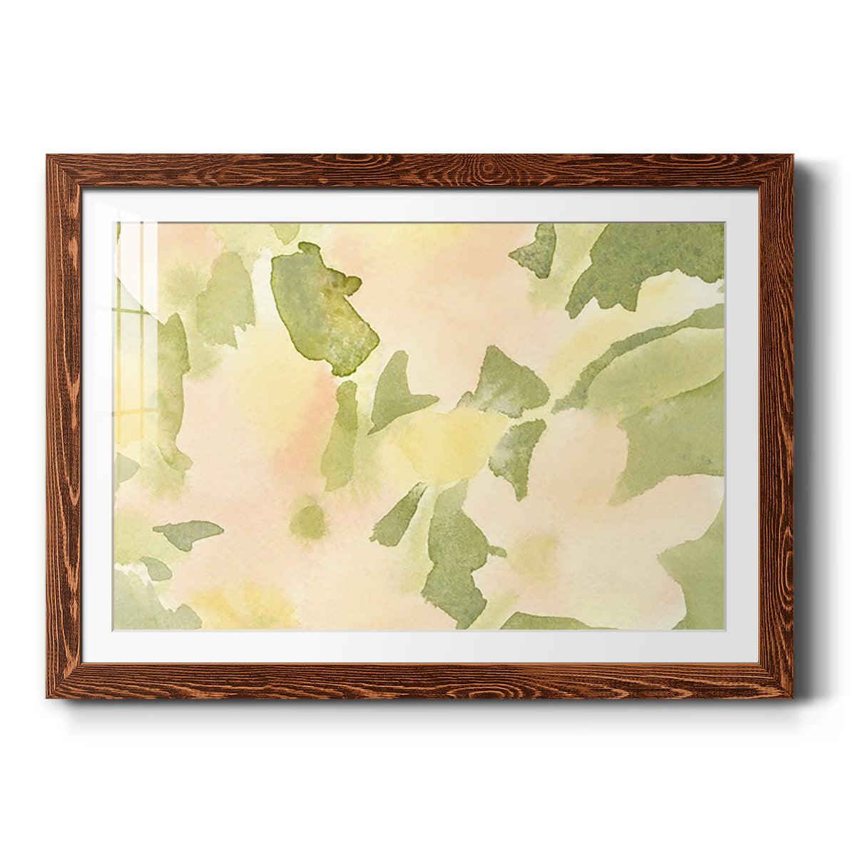 Verdant Floral Abstract I - Barnwood Framed Art Print