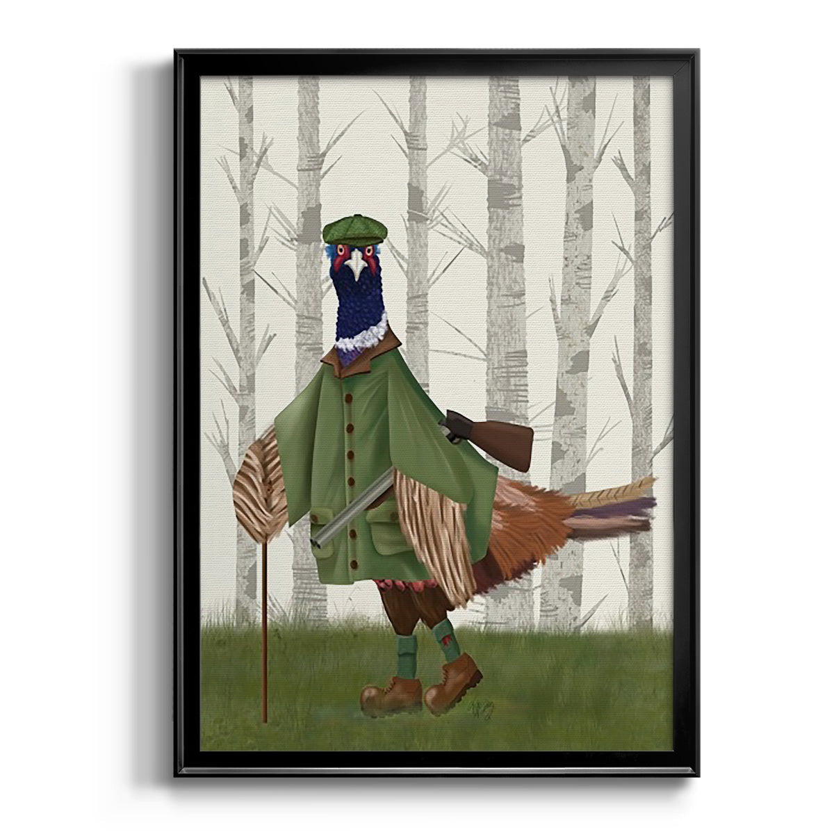 Pheasant Shooting Party 6 - Modern Framed Canvas Print