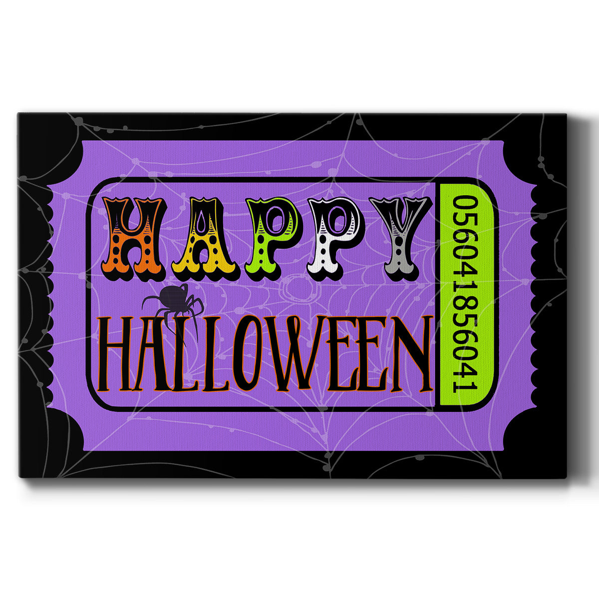 Happy Halloween Ticket - Canvas Art Print