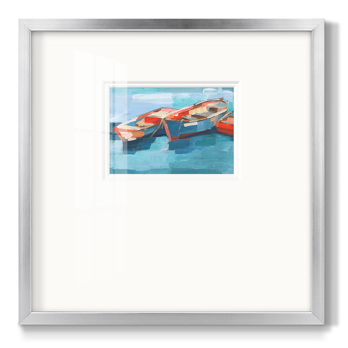 Primary Boats I - Double Matboard Framed Print