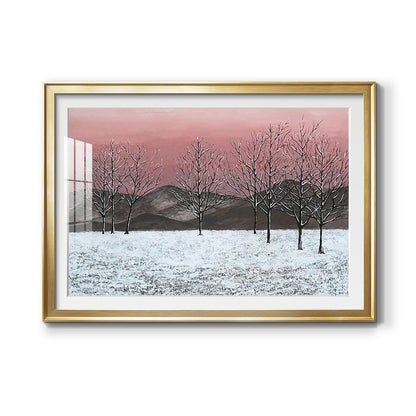 Sunset Snowfall II Premium Framed Print - Ready to Hang