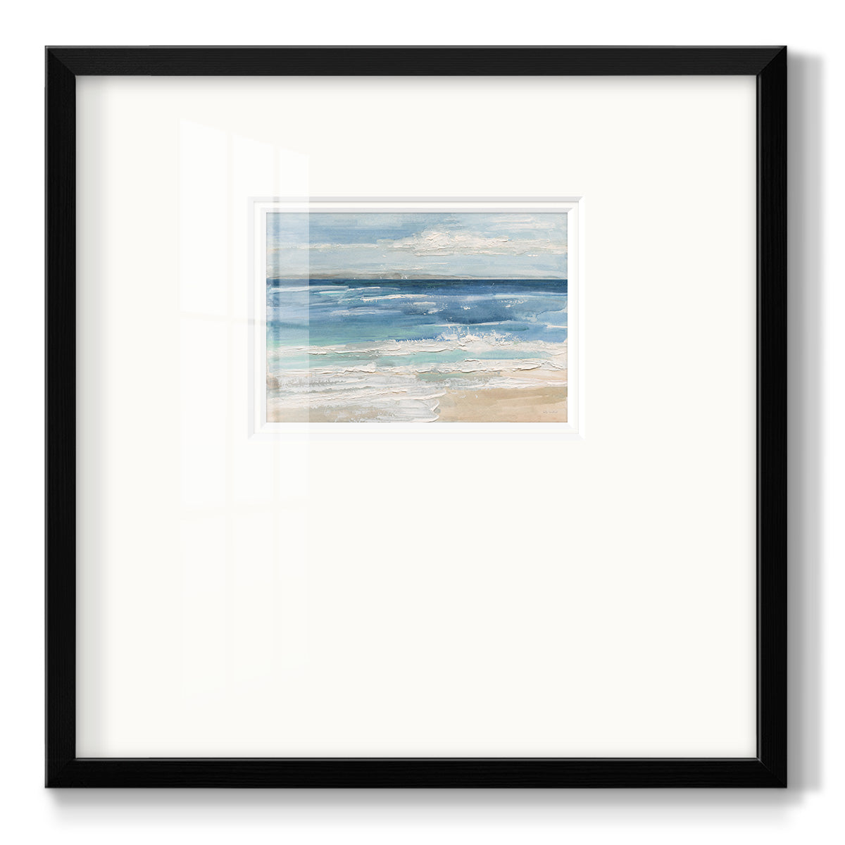 Ocean Waves I Premium Framed Print Double Matboard