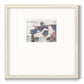 Blue Abstract Premium Framed Print Double Matboard