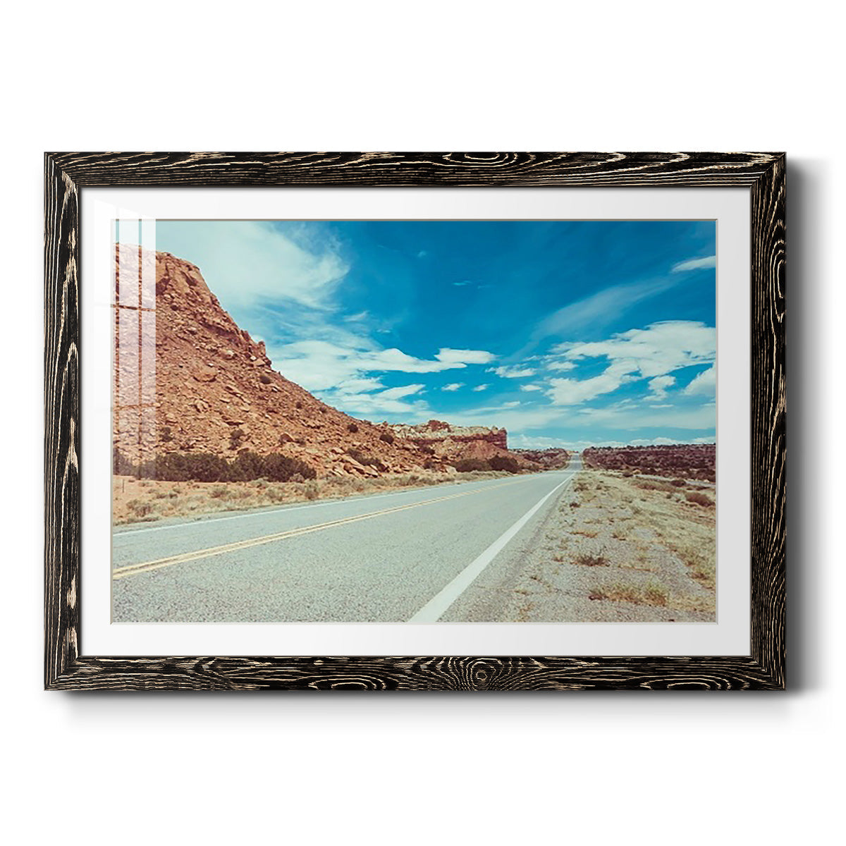 New Mexico Drive II - Barnwood Framed Art Print