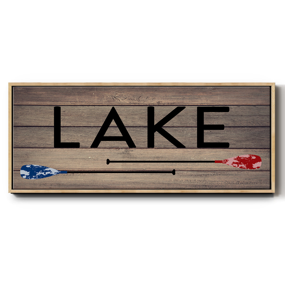 Lake Paddles - Floater Framed Canvas Print